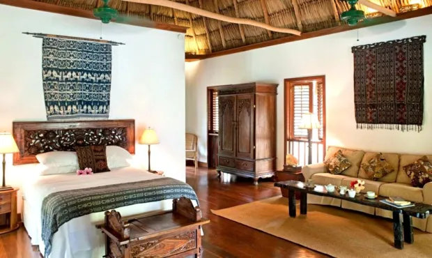 Our seafront room at Turtle Inn, Belize