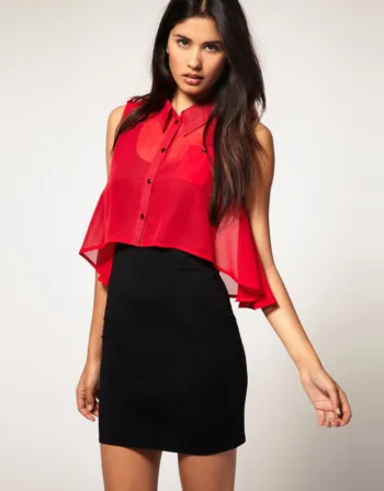 Try layering a shirt over your dress, for a totally fresh look