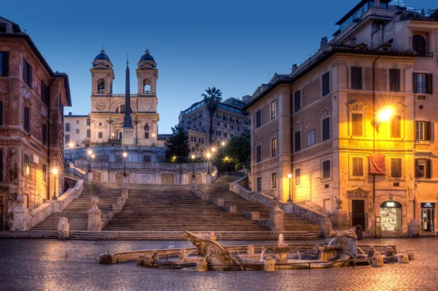 The Spanish Steps, in Rome, Italy