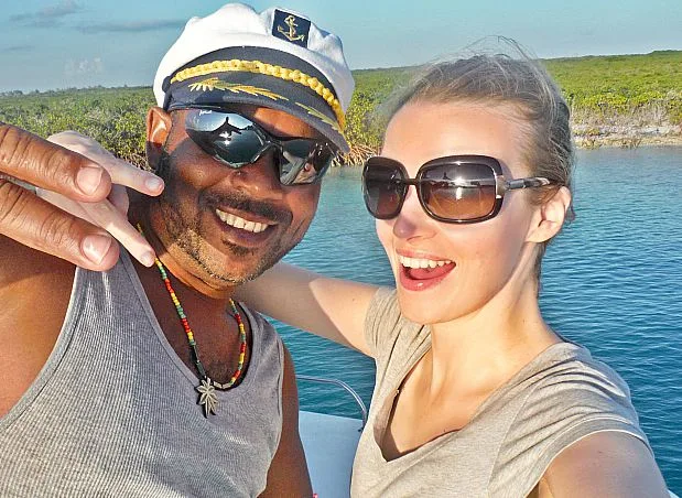 Turks & Caicos: Paradise is Close Having fun with the captain of the Island Vibe snorkeling tour