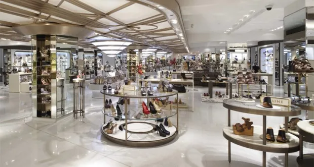 The famous shoe floor in Harrods