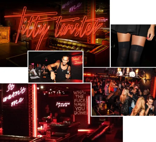 Doing the 8th in Paris Like a (Glam) Parisian Titty Twister is a sexy neon rock bar