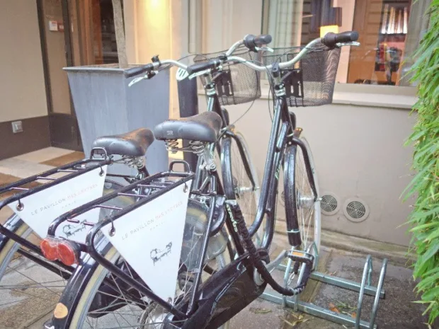 Doing the 8th in Paris Like a (Glam) Parisian Bikes provided by the hotel