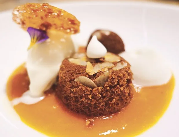 A Foodie's Tour of Belgium An incredible sticky toffee pudding dessert, with hints of almond, vanilla and orange