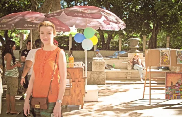 Shopping for art in the square (although Havana has incredible, and inexpensive, galleries)