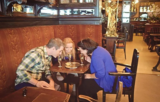 A Foodie's Tour of Belgium Sipping a Half-and-Half with our knowledgeable tour guide