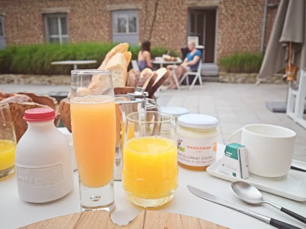 A Foodie's Tour of Belgium Breakfast by the pool