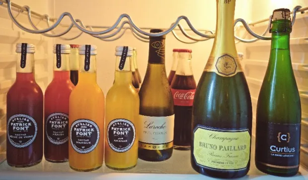 A Foodie's Tour of Belgium The fridge housed a delicious collection of wines, champagne and fruit nectars