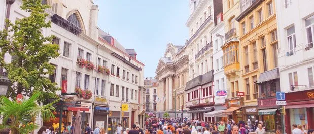 A Visual Tour of Belgium Downtown Brussels is beautiful and, during peak season, packed