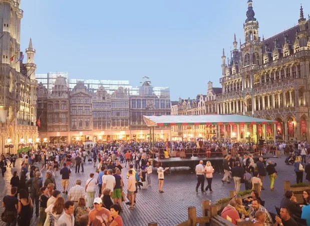 A Visual Tour of Belgium The old square ("Grand Place") in downtown Brussels