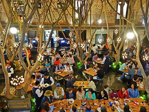 Just one of the courtyard restaurants at Downtown