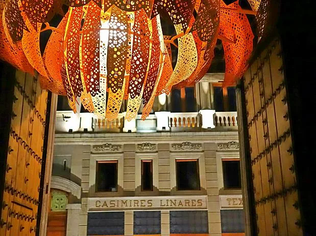 The view, looking out to the street, from the entrance to The Downtown