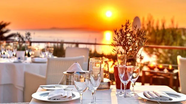 Watching the sun set in Vouliagmeni