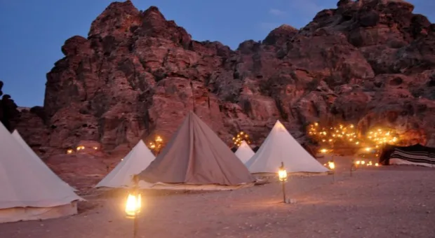 The handmade Bedouin tents