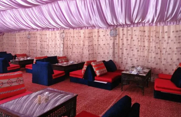 The lounge at Wadi Rum