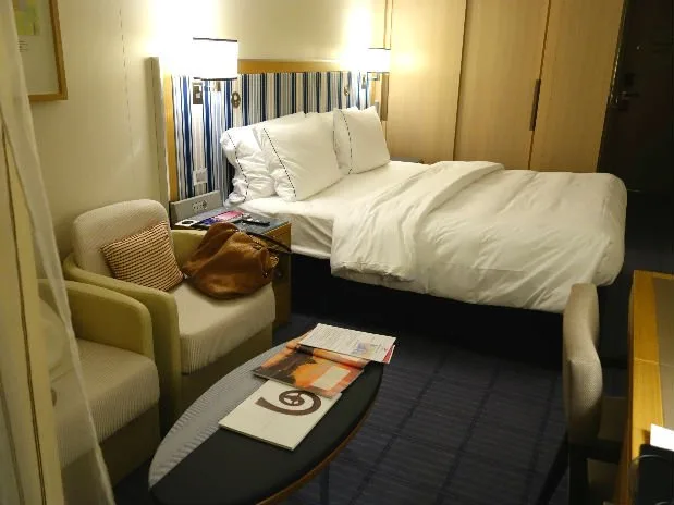 Our stateroom, on our first night (before we cluttered it up)