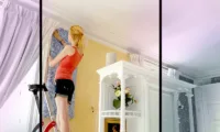 My Home Decor DIY Makeover: Living Room - hilary wallpaper